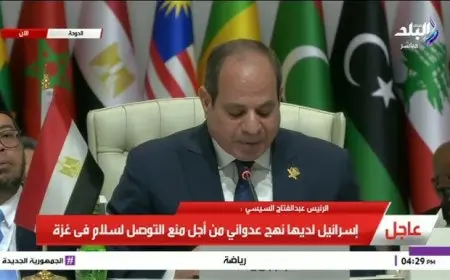 ضياء رشوان يؤكد أن كلمة الرئيس السيسي في قمة الدوحة تعكس الدعم القوي للقضية الفلسطينية