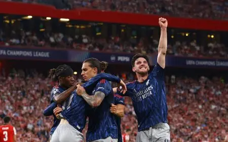 أرسنال يحقق فوزاً كبيراً على أتليتك بلباو بثنائية خارج الأرض في بداية دوري أبطال أوروبا