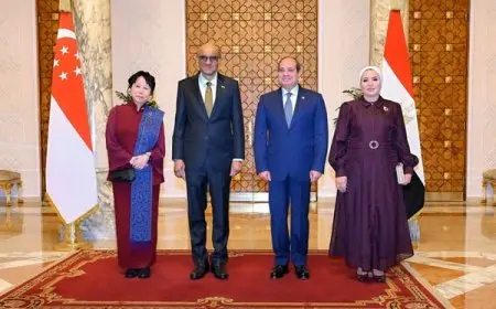 زيارة حرم رئيس سنغافورة إلى مصر تعكس قوة الصداقة بين مصر وسنغافورة حسب تصريحات انتصار السيسي