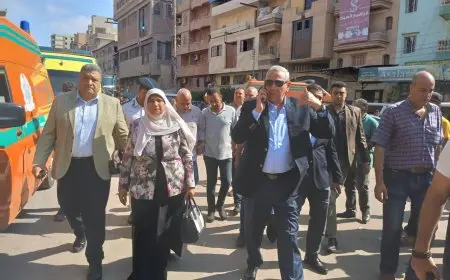 محافظ الغربية يقدم التعازي في ضحايا حريق المحلة ويؤكد على توفير الدعم الشامل للعمال وأسرهم