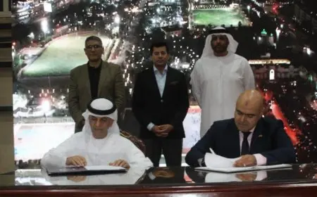 وزير الرياضة يفتتح شراكة جديدة بين نادي 6 أكتوبر ونادي خورفكان الإماراتي