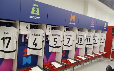 استعد فريق منتخب مصر في غرفة ملابسه قبل مباراته المرتقبة أمام اليابان في مونديال الشباب صور حصرية