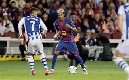 برشلونة ينتزع الصدارة من سوسييداد ويحقق انتصاراً مذهلاً في الليجا