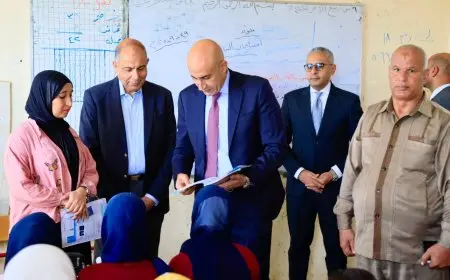 وزير التعليم يتفقد مدرسة تونة الجبل بالمنيا بعد أزمة غياب المدرسين