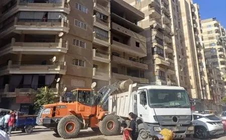 حملة تنظيف شاملة في الجيزة تتضمن رفع السيارات القديمة والتخلص من 400 طن من المخلفات