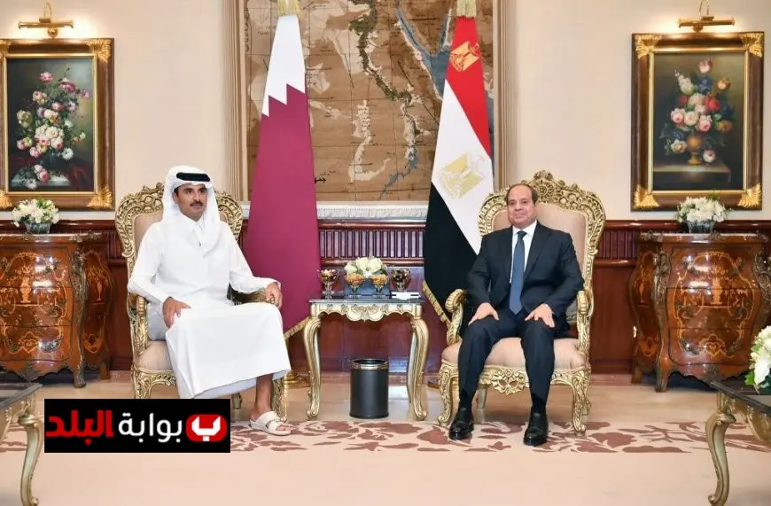 الرئيس السيسي وأمير قطر يتفقان على أهمية التحرك العاجل للمجتمع الدولي