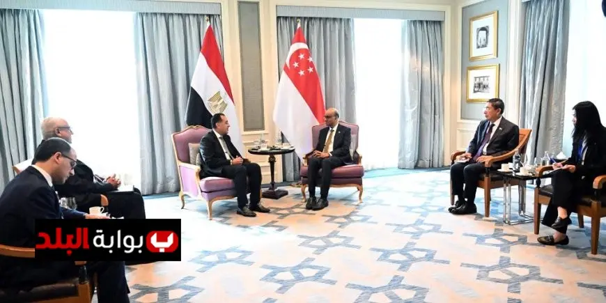 رئيس سنغافورة يستقبل مدبولي في لقاء رسمي بمقر إقامته