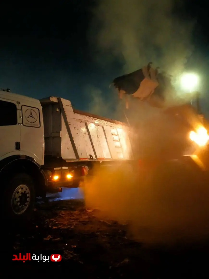 محافظة الجيزة تتخلص من 3000 طن من مخلفات البناء والهدم في شارع ريحان بالهرم