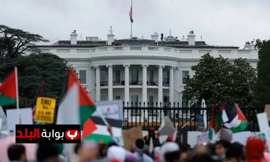 احتجاجات ضخمة أمام البيت الأبيض تندد بزيارة رئيس وزراء الاحتلال