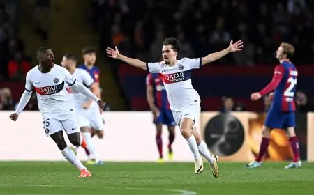 التشكيل الرسمي للمباراة المرتقبة بين برشلونة وباريس سان جيرمان في دوري أبطال أوروبا