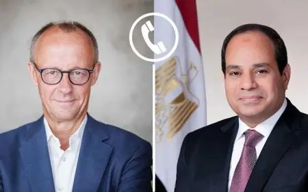 الرئيس السيسي والمستشار الألماني يناقشان سبل إنهاء الحرب في غزة وتفاصيل اتفاق شرم الشيخ