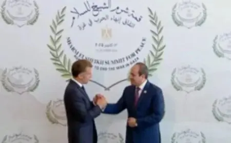 قمة شرم الشيخ للسلام تجمع الرئيس السيسي ونظيره الفرنسي إيمانويل ماكرون