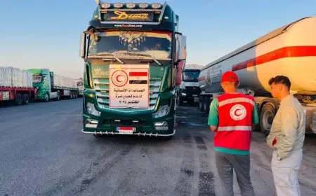 الهلال الأحمر يرسل أكثر من 10 آلاف طن من المساعدات الإغاثية العاجلة إلى غزة