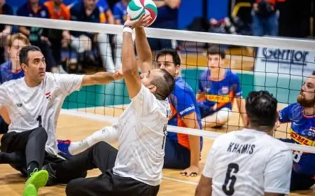 مصر تتأهل لنصف نهائي كأس العالم للكرة الطائرة جلوس في أمريكا وتتنافس ضد كازاخستان