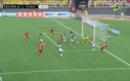 الأهلي يتفوق على إيجل نوار بهدف نظيف في الشوط الأول من المباراة