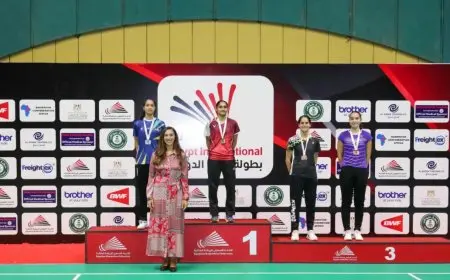 نور يسري ت-win برونزية بطولة مصر الدولية للريشة الطائرة العاشرة