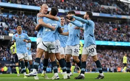 هالاند يتألق ويقود مانشستر سيتي لتحقيق انتصار رائع على إيفرتون بهدفين في الدوري الإنجليزي