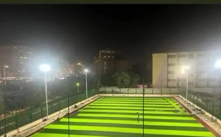 تجديد ملعب مركز شباب كفر نصار في الجيزة احتفالا بافتتاح المتحف المصري الكبير