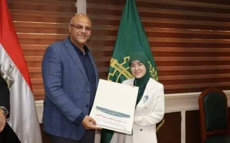محافظ القليوبية يكرم بسملة وتغريد الفائزتين في تحدي القراءة العربي