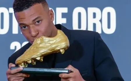 مبابي يتحدث عن فخره بتحقيق حلم الطفولة بعد التتويج بالحذاء الذهبي مع ريال مدريد