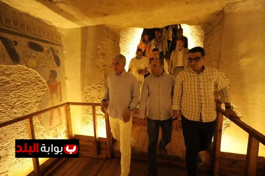 وزير السياحة والآثار ي inaugurates tomb of King Amenhotep III in the Valley of the Kings in Luxor