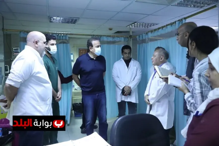 وزير الصحة يطالب بتوفير خدمة الإنترنت في وحدات الرعاية المركزة بمستشفى منشية البكري العام