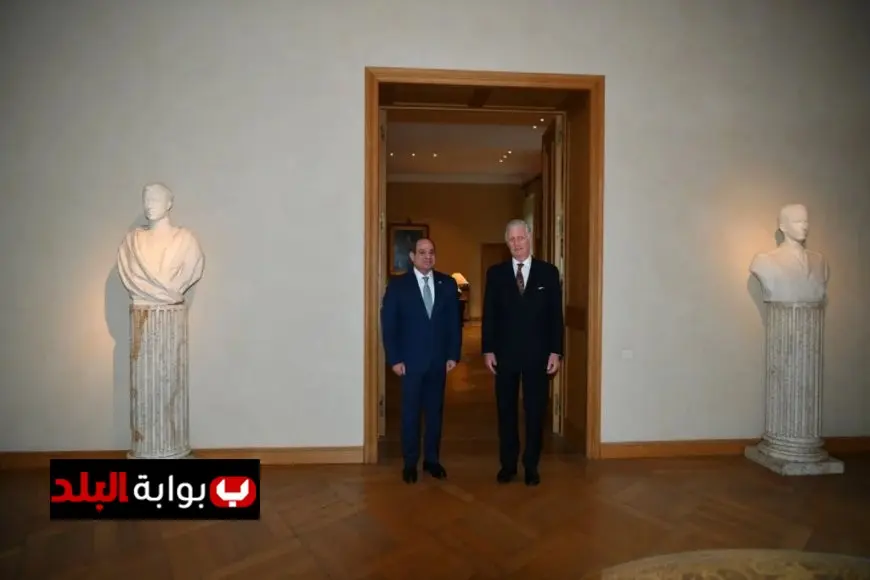 الرئيس السيسي يستقبل ملك بلجيكا ويدعوه لحضور افتتاح المتحف المصري الجديد