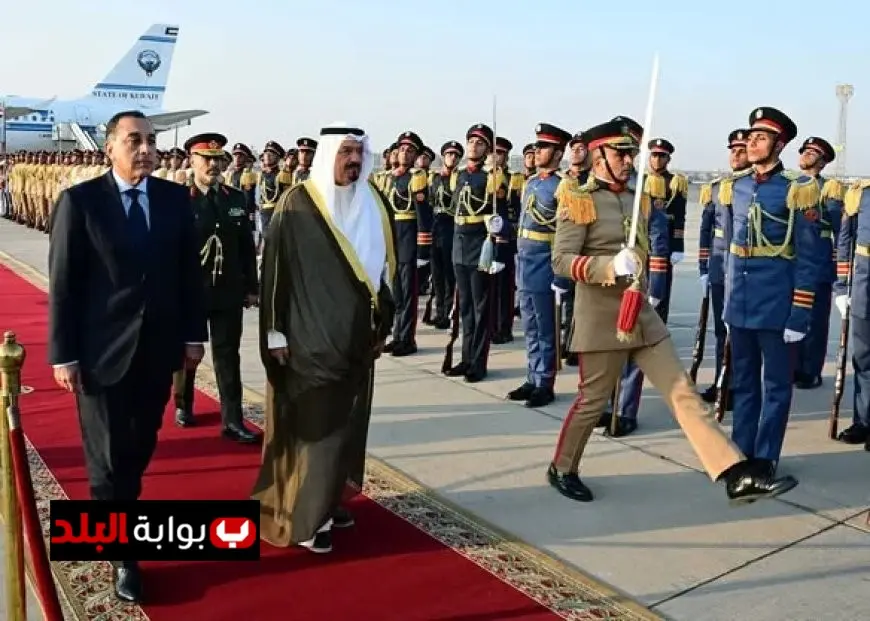 رئيس الوزراء المصري يستقبل رئيس الوزراء الكويتي في مطار القاهرة الدولي