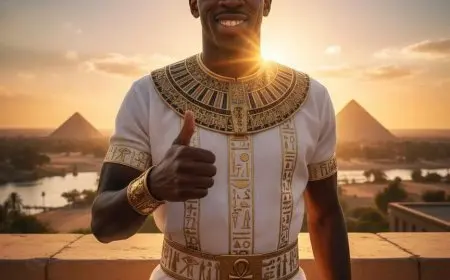 عثمان ديمبيلي يتألق بالزي الفرعوني في احتفالية افتتاح المتحف المصري الكبير