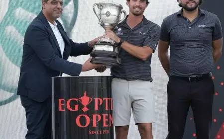 نيكلاس يتألق في بطولة مصر الدولية المفتوحة للجولف ويؤكد أن التنظيم الرائع ساهم في فوزه