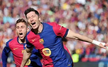 عودة ليفاندوفسكي وأولمو لقائمة برشلونة في مواجهة إلتشي بالدوري الإسباني