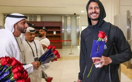 بعثة الأهلي تصل إلى فندق الإقامة في مدينة العين استعداداً للمنافسات