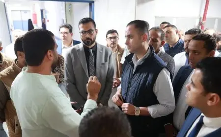نائب وزير الصحة يقوم بجولة تفقدية في مستشفى الضبعة المركزي للاطمئنان على مستوى الخدمات الطبية للمواطنين
