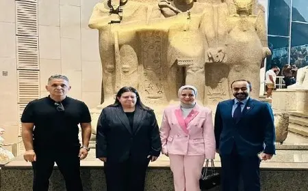 زيارة وزيرة شؤون الشباب البحرينية إلى المتحف المصري الكبير ضمن فعاليات وزارة الشباب والرياضة