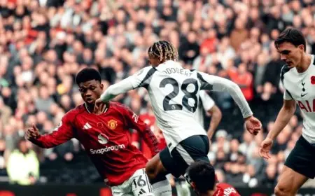 تعادل مثير بين توتنهام ومانشستر يونايتد في الدوري الإنجليزي الممتاز