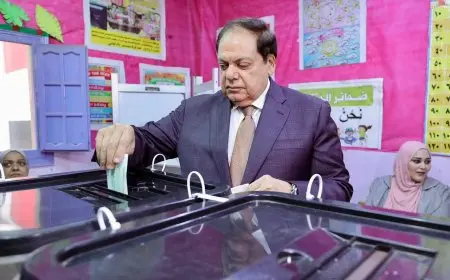 النائب محمد أبو العينين يشارك في انتخابات مجلس النواب ويصوت لمرشحيه