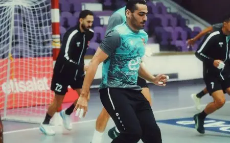 رجال يد الأهلي يجرون مران بدني مكثف في الجيم استعدادا لنهائي السوبر