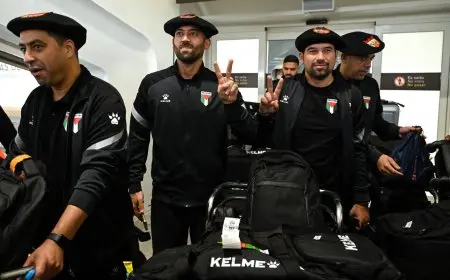 استقبال غير مسبوق لمنتخب فلسطين في بيلباو قبل المباراة الودية مع الباسك