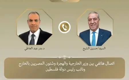 وزير الخارجية يناقش القضايا الفلسطينية في اتصال هاتفي مع نائب الرئيس الفلسطيني