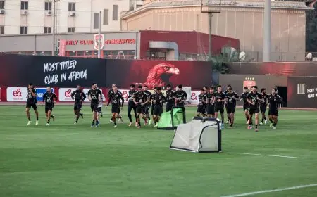 انتظام لاعبي الأهلي الدوليين في التدريبات الجماعية استعدادا لمواجهة الشبيبة