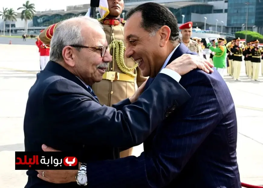 رئيس الوزراء المصري يستقبل رئيس الحكومة اللبناني في مطار القاهرة الدولي