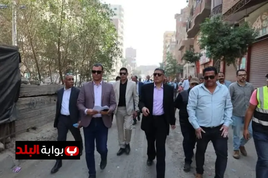 محافظ الجيزة يقوم بجولة ميدانية لمتابعة سير العمل في مشروع الصرف الصحي بمدينة النجوم