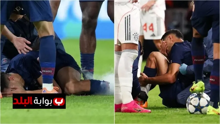 إصابة مؤلمة لأشرف حكيمي في دوري أبطال أوروبا قبل 45 يومًا من انطلاق كأس أمم أفريقيا