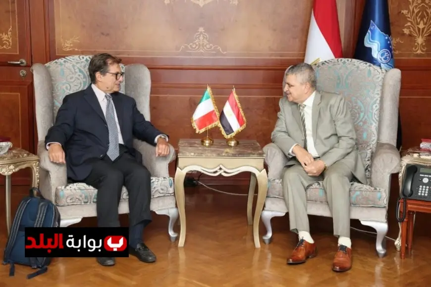 الفريق أسامة ربيع يناقش مع المبعوث الإيطالي آفاق التعاون في مشروع IMEC