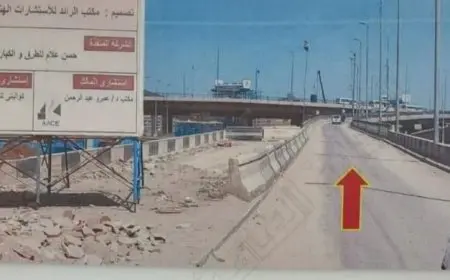 غلق المحور المركزي الموازي لمدة شهر لاستكمال أعمال التطوير وتحسين البنية التحتية