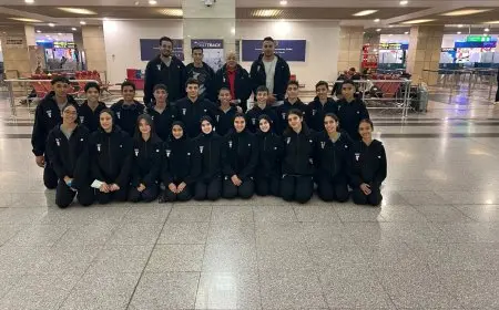 الفوج الثاني من البعثة المصرية يتجه إلى أنجولا للمشاركة في الألعاب الأفريقية للشباب