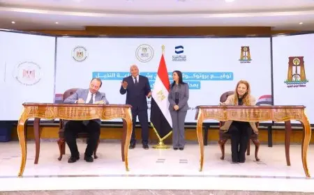 وزيرة التضامن ومحافظ الوادي الجديد يوقعان 5 بروتوكولات تعاون لتعزيز الخدمات الاجتماعية