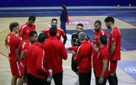 رجال طائرة الأهلي يتحدون سبورتنج في قمة دوري المرتبط