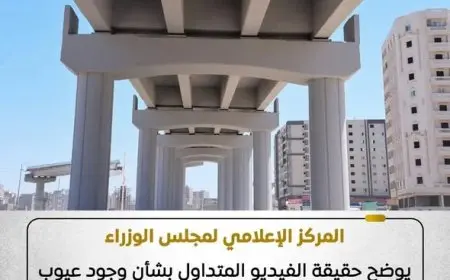 كشف الحقائق حول الفيديو المتداول عن عيوب هندسية في كوبري 45 الدولي بالإسكندرية