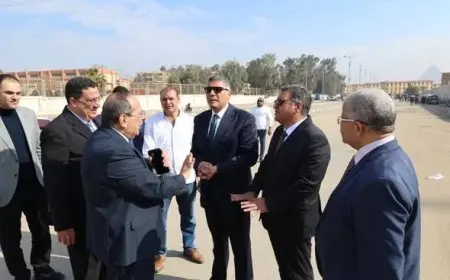 محافظ الجيزة يتفقد الموقع الجديد لسوق اليوم الواحد في هضبة الأهرام
